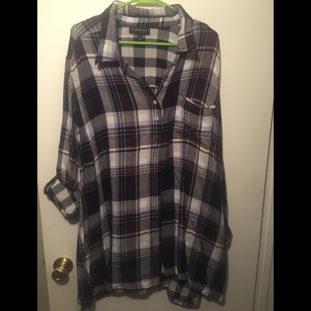 Lane Bryant  plaid top